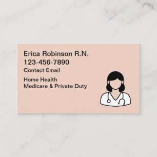 Simple Registered Nurse Business Cards Template