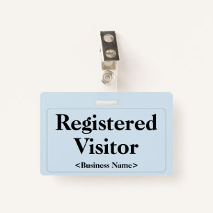Simple "Registered Visitor" Badge
