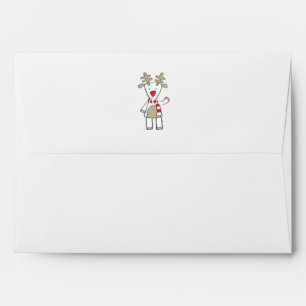 Simple Reindeer  White Envelope