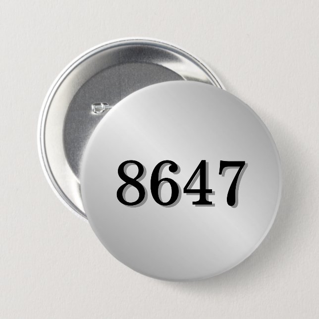 Simple Resistance 8647 3 Inch Round Button (Front & Back)