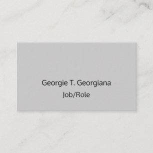Simple, Respectable Business Card