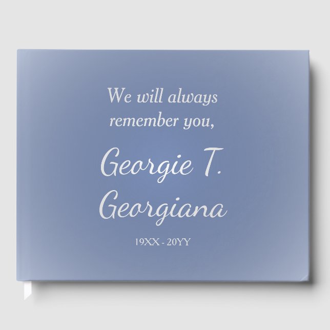 Simple, Respectable Memories Guestbook (Front)