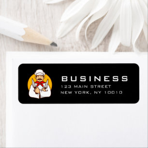 Simple Restaurant Return Address Label