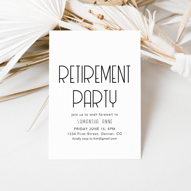 Simple Retirement Party Invitation Template  (Creator Uploaded)