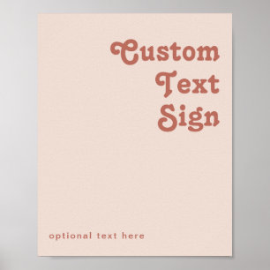Simple Retro Blush Pink Cards and Gifts Custom Poster