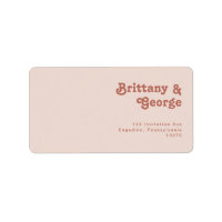 Simple Retro | Blush Wedding RSVP Return Address