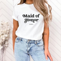Simple Retro Boho Typography | Maid of Honour