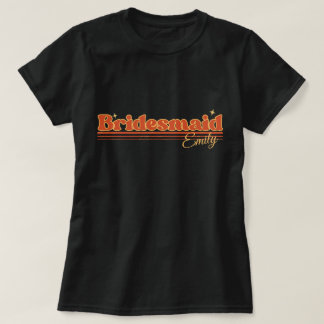 simple Retro bridesmaid typography  T-Shirt