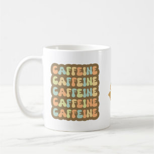 Simple Retro Caffeine Groovy Color Vintage Golden  Coffee Mug