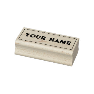 Simple Retro Custom Name Rubber Stamp