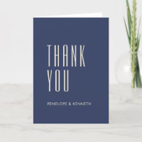 Simple Retro Custom Names Wedding Navy Blue