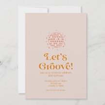 Simple Retro Disco Invitations d'anniversaire