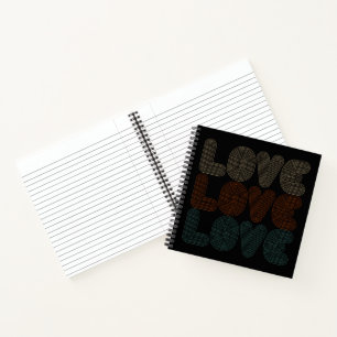 Simple Retro Love Typograph Valentine Notebook