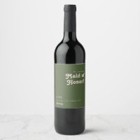 Simple Retro | Olive Green Maid Of Honour Proposal