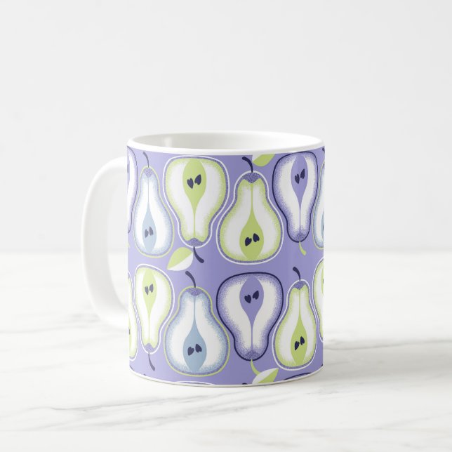 Simple retro pears coffee mug (Front Left)