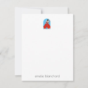 Simple Retro Queen of Hearts Personalized Card