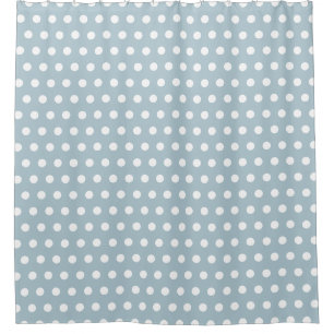 Simple Retro Small white polka dots on pastel blue