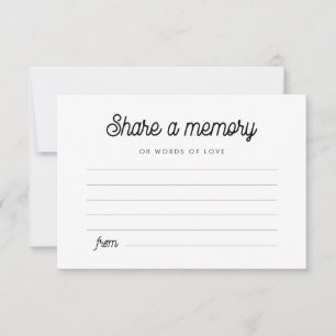 Simple Retro typography Share a memory Card
