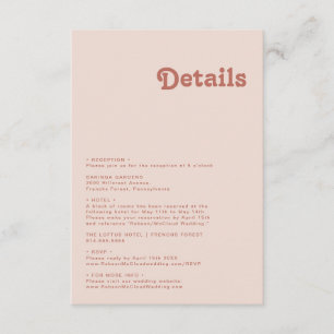 Simple Retro Vibes   Blush Pink Details Enclosure Card