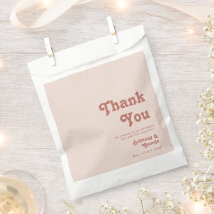Simple Retro Vibes Blush Pink Thank You Favour Bag