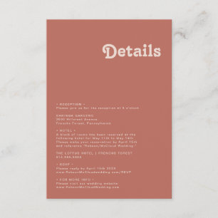 Simple Retro Vibes   Old Rose Details Enclosure Card
