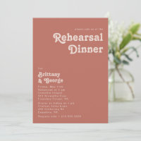 Simple Retro Vibes | Old Rose Rehearsal Dinner