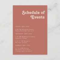 Simple Retro Vibes | Old Rose Schedule of Events