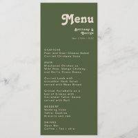 Simple Retro Vibes | Olive Green Wedding Dinner