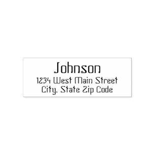 Simple Return Address Label Self-inking Stamp
