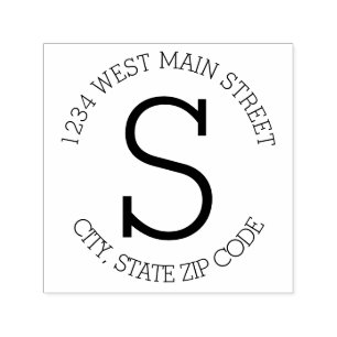 Simple Return Address Label Self-inking Stamp