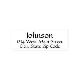 Simple Return Address Label Self-inking Stamp
