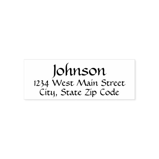 Simple Return Address Label Self-inking Stamp (Design)