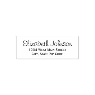 Simple Return Address Label Self-inking Stamp