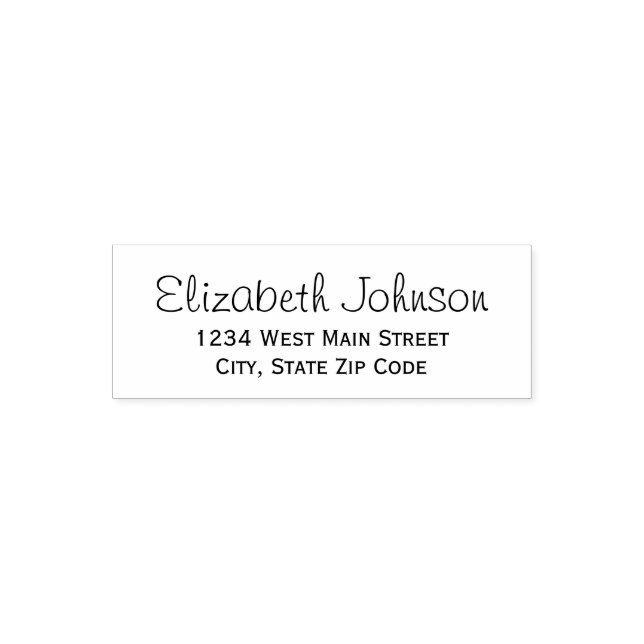 Simple Return Address Label Self-inking Stamp (Design)