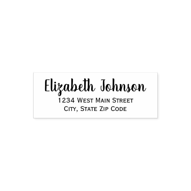 Simple Return Address Label Self-inking Stamp (Design)