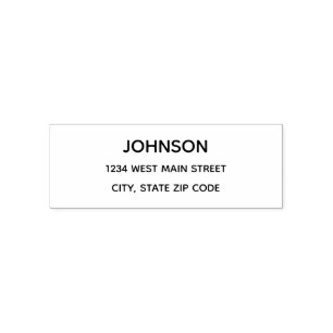Simple Return Address Label Self-inking Stamp