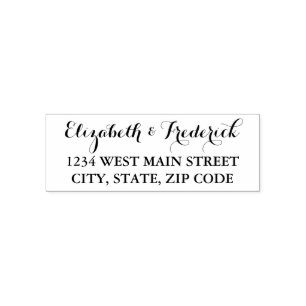 Simple Return Address Label Self-inking Stamp