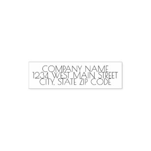 Simple Return Address Label Self-inking Stamp