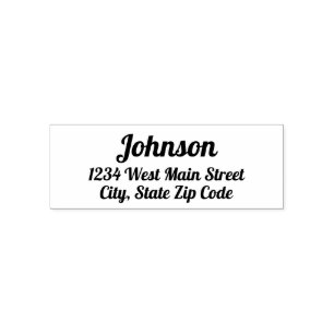 Simple Return Address Label Self-inking Stamp