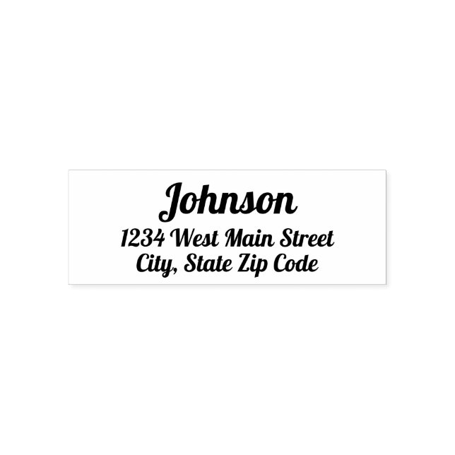 Simple Return Address Label Self-inking Stamp (Design)