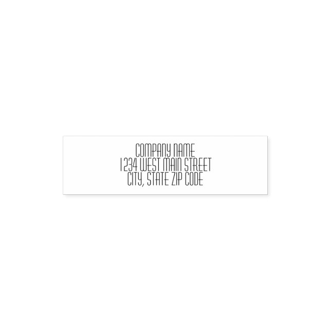 Simple Return Address Label Self-inking Stamp (Design)