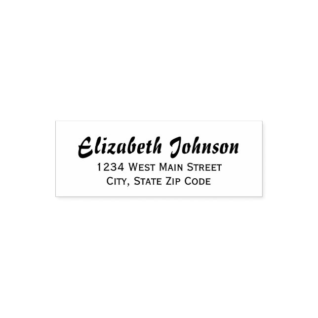 Simple Return Address Label Self-inking Stamp (Design)