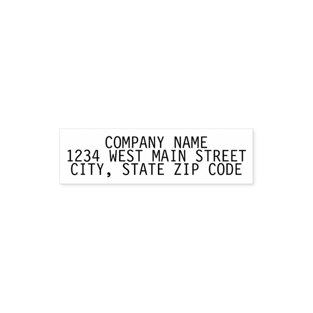 Simple Return Address Label Self-inking Stamp (Design)
