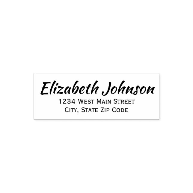 Simple Return Address Label Self-inking Stamp (Design)