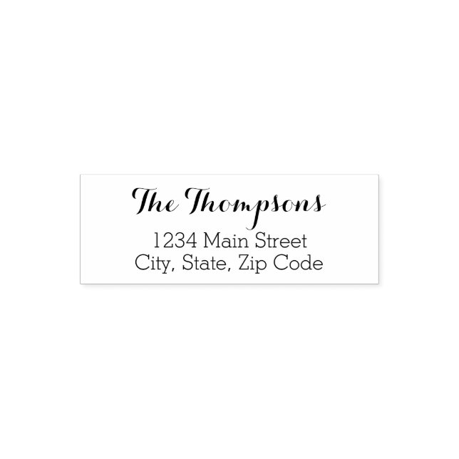 Simple Return Address Label Self-inking Stamp (Design)