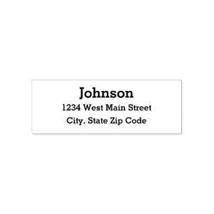 Simple Return Address Label Self-inking Stamp