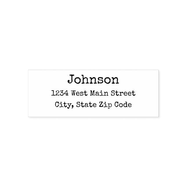 Simple Return Address Label Self-inking Stamp (Design)