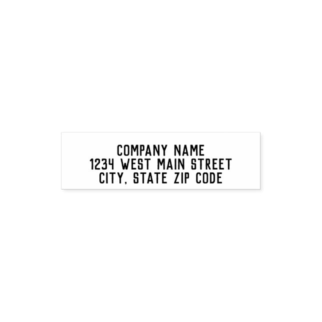 Simple Return Address Label Self-inking Stamp (Design)