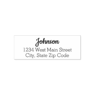 Simple Return Address Label Self-inking Stamp
