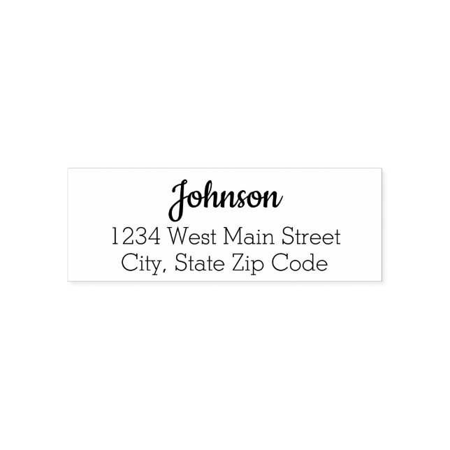 Simple Return Address Label Self-inking Stamp (Design)